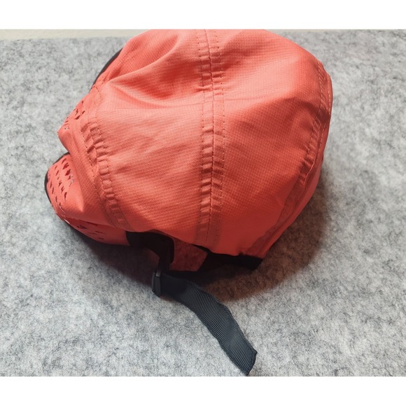 Brooks BOCO Gear 5 Panel Running Hat Coral Orange Adjustable Breathable Cap - Picture 4 of 8